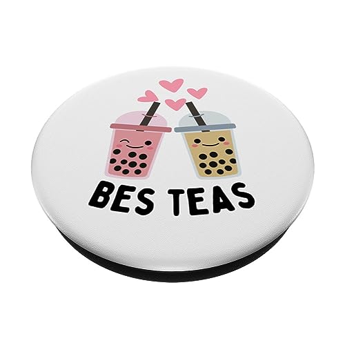 Bes Teas - Adorable Boba Tea Kawaii PopSockets Swappable PopGrip, Black - Image 2