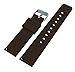 BARTON WATCH BANDS 20mm Chocolate Brown Soft Silicone Quick Release Straps