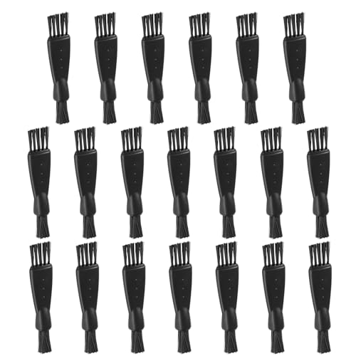 20PCS Electric Razor Cleaning Brush, Double Sided Electric Razor Brush Set, Clipper Brushes Replacement for Men (Black