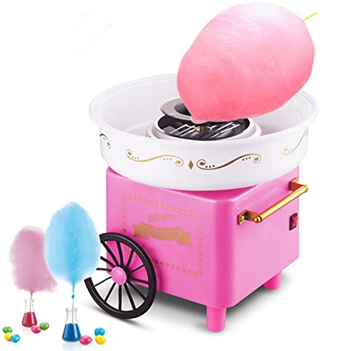 Maquina de Algodon de Azucar, 500W Retro Cotton Candy Machine, Diseño de Estilo Retro, Gran Regalo para Fiestas de Cumpleaños, día del Niño y Navidad