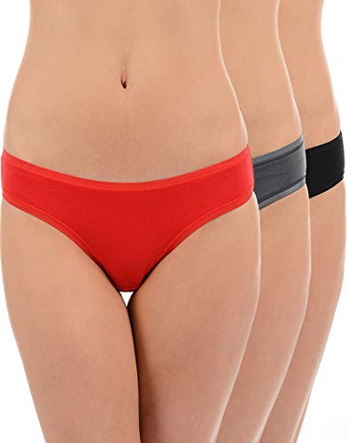 Image of Amante Solid Low Rise Cotton Bikini Panty Pack(Pack of 3)