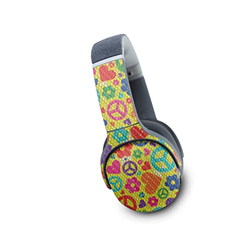 Image of MightySkins Carbon Fiber Skin Compatible with Skullcandy Crusher Evo Wireless - Peace Cloth | Protective, Durable Textured Carbon Fiber Finish | Easy to Apply | Made in The USA