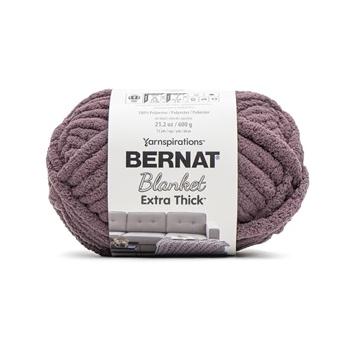 Image of Bernat Blanket Extra Thick Lunar Purple Yarn - 1 Pack of 21.12oz /598.74g - 100% Polyester - #7 Jumbo - 72 Yards - Chunky Yarn for Hand Knitting, Crocheting, Crafts & Amigurumi