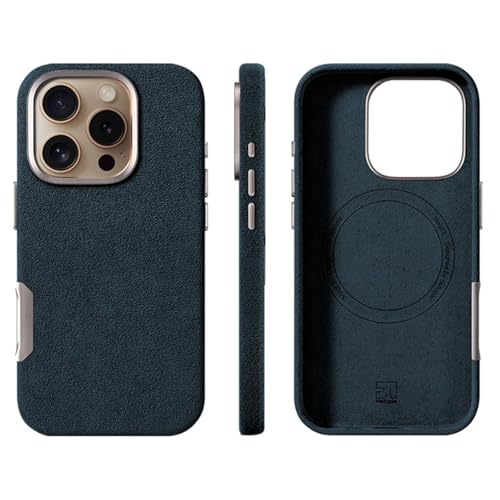 Coque iPhone 16 Pro daim bleu océan pour un style minimaliste élégant au quotidien