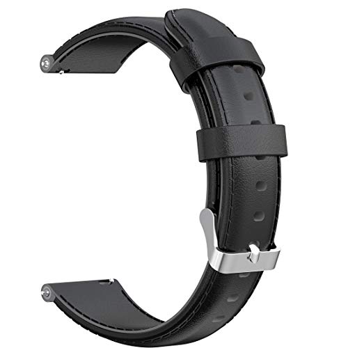 Disscool Replacement Bands For Nokia Withings Steel Hr/Nokia Steel/Nokia Steel Hr(40Mm), 20Mm Width Soft Genuine Leather Strap For Nokia Withings Steel Hr(Leather Black) #TOP2