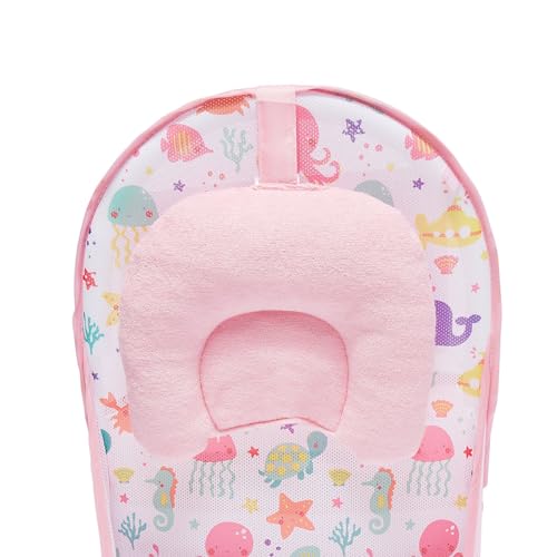 Image of Just4baby Foldable & Adjustable Home & Travel Baby Bather Bath Seat UK Seller (Pink Bather 284)