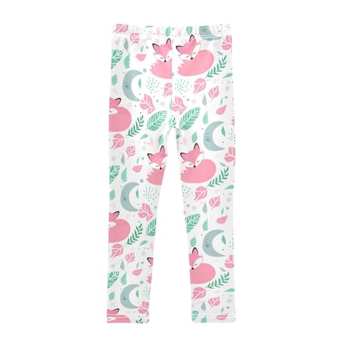 Girls Leggings Size 4T Fox Leaves Soft Stretchy Yoga Pants Tights Girl Clothes for Workout Dance2