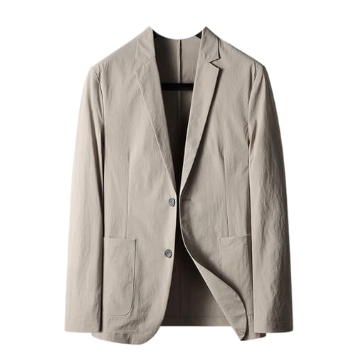 Men's Spring Fall Solid Color Business Casual Suit Jacket Mid-Aged Young