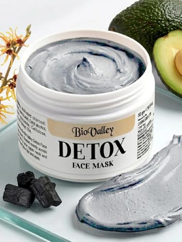 Image of Detox Face Mask 50g, Activated Charcoal And Kaolin Clay, Deep Cleansing Care, Oil Balance Support,Smooth Skin Texture, Face Pack For Oily And Combination Skin