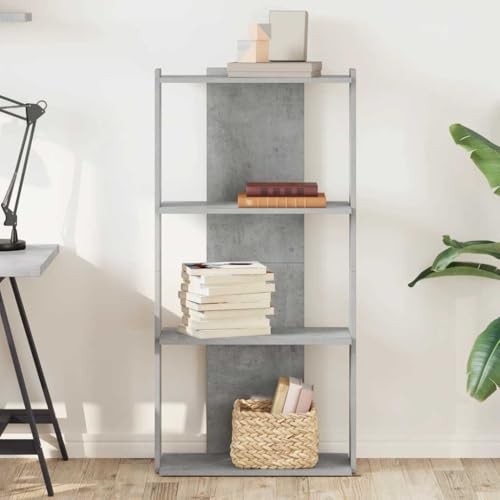 Separador de espacios para ordenar pisos pequeños con estantería gris 4