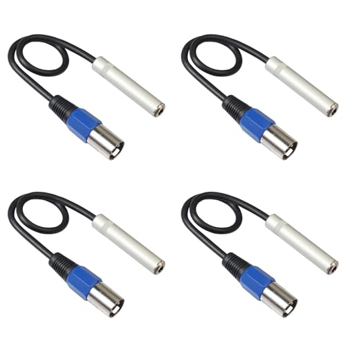 AKNIBN 4X 1 / 4-XLR�P�[�u���A�o�����X�^1/4�C���`���X-XLR�I�X�X�e���I�I�[�f�B�I�A�_�v�^�[�A�N�H�[�^�[�C���`/TRS-XLR�I�X�R�l�N�^�[