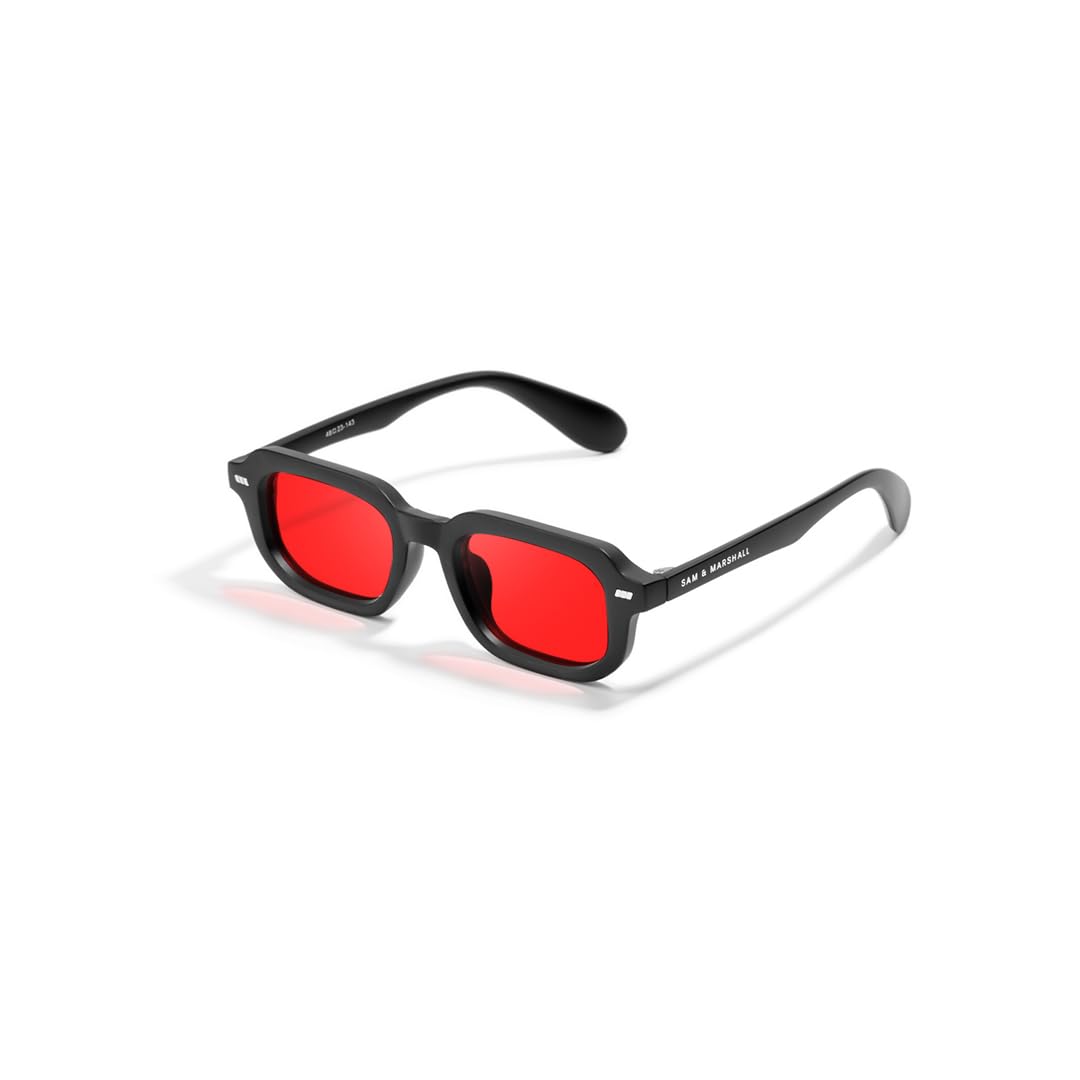 SAM AND MARSHALL ELYX UV400 Protected Rectangle Sunglass for Men & Women-image-44