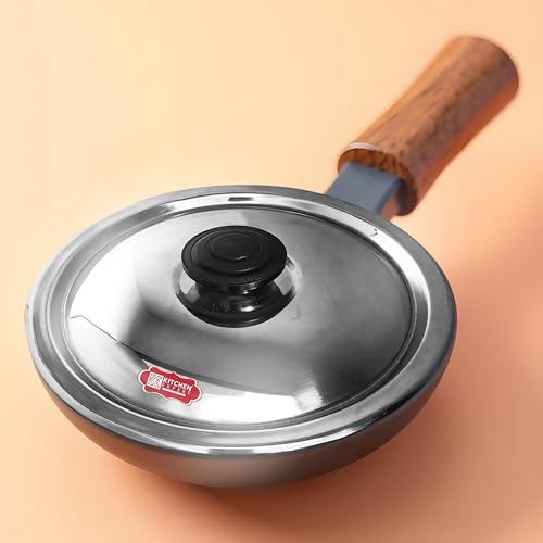 Image of Kitchen Expert Stainless Steel Lids For Utensils | Set Of 3 (16.5cm, 18cm & 19.5cm) | Suitable For Pots /Pan /Kadhai /Bowls | Multipurpose Lid With Knob | Sturdy Knob & Durable | Safe & Secure Grip