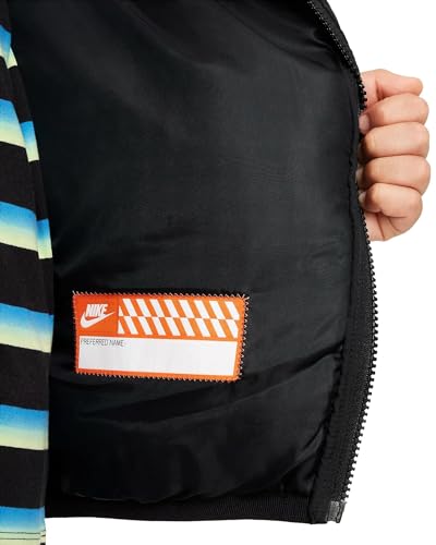 NIKE Unisex - Kids K Nsw Low Synfl Jkt Adp Hip Length Hooded Jkt, BLACK/BLACK/WHITE, XS4