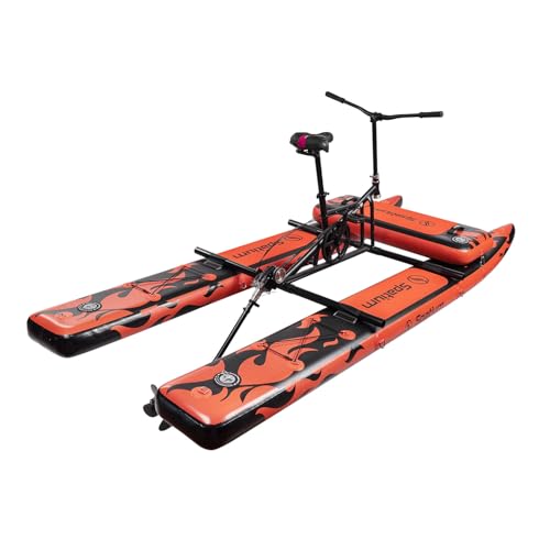 Spatium Bicicletas de agua para el lago inflable bicicleta de agua 3.0 para adultos Pontón inflable bicicleta de agua de 3 hojas Hélice de una sola pieza Trasero Paseo SUP Bicicleta de agua con