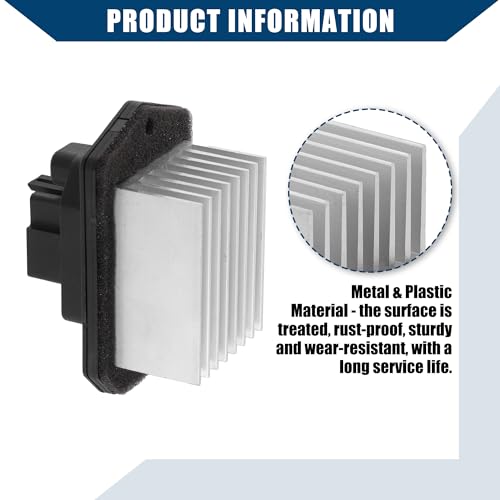 Image of No.L20661B15A HVAC Blower Motor Resistor for Mazda CX-9 2007-2015 for INFINITI Q70L 2015-2019 / Inner /Durable /Metal / 1 Pcs /Silver Tone