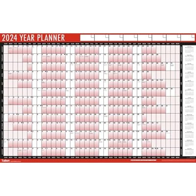 Tallon Full Year Wall Planner 2024 A1 Laminated