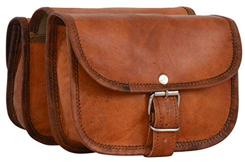 Gusti Fietstas Lederen - Frametas Marshall T. Lederen Tas Vintage Look Bruine Fietsaccessoires