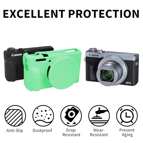 Funda de silicona para Canon G7 X Mark III verde púrpura - Fernando Cortés