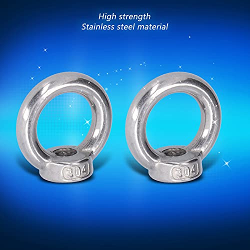 Fafeicy 10 Stück M3 Edelstahl Ringmutter, Hubmutter, Schwerlast-Ringschrauben für Marine, Maschinenbaukrane, Metallurgie, Eisenbahnverladung (M3)