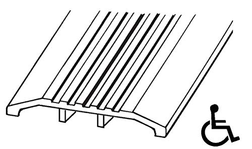 Randall 6Inches Wide X 1/2Inches High Black Corrugated Threshold (6 Ft Long) #TOP2