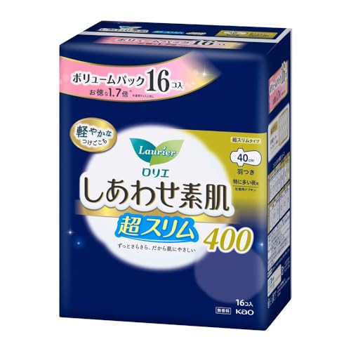 ロリエ しあわせ素肌 スリム 羽つき 特に多い夜用(40cm)16コ入