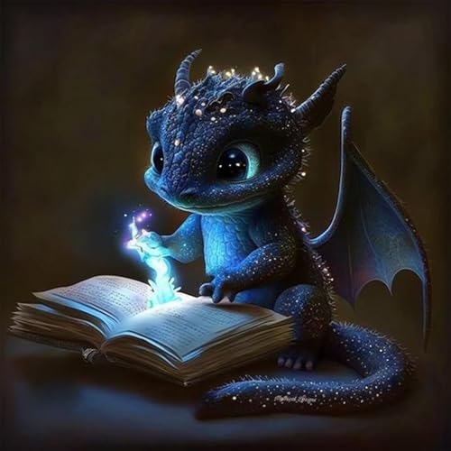 GHHKUD Dragon Diamond Painting Adulte, Diamant Painting Kit Complet, Kit Peinture Diamant, Broderie Kits de Peinture sur Diamant Point de Croix Paint pour...