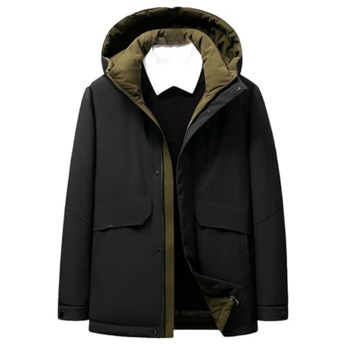 Manteau court à capuche homme épais contre le froid hivernal veste urbaine