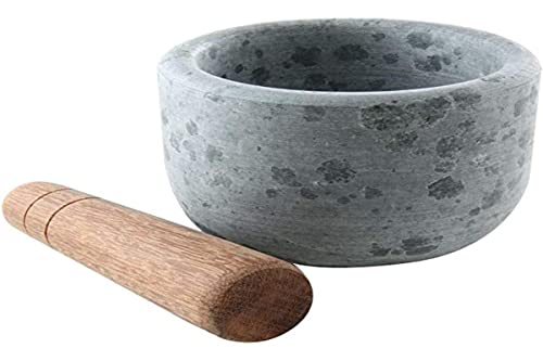 Pilão Mortar Tramontina Organic em Teca e Pedra Sabão 12 cm