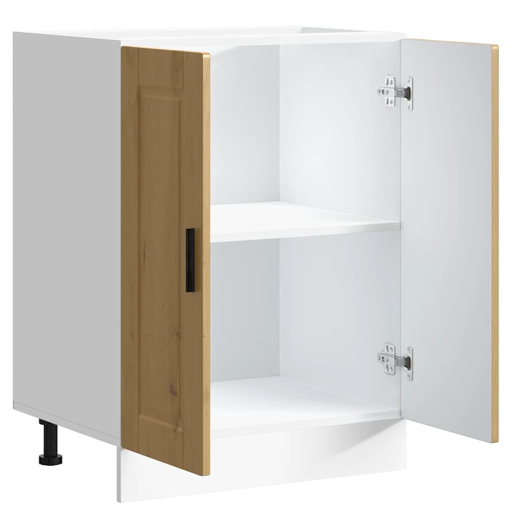 vidaXL Armoire de Cuisine Porto chêne Artisanal Bois d ingénierie
