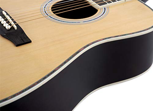 Home Game Acoustic Guitar Full Size Spruce Cutaway for Beginners Students Kids with Advanced Kit, 41 Inches, Left Handed