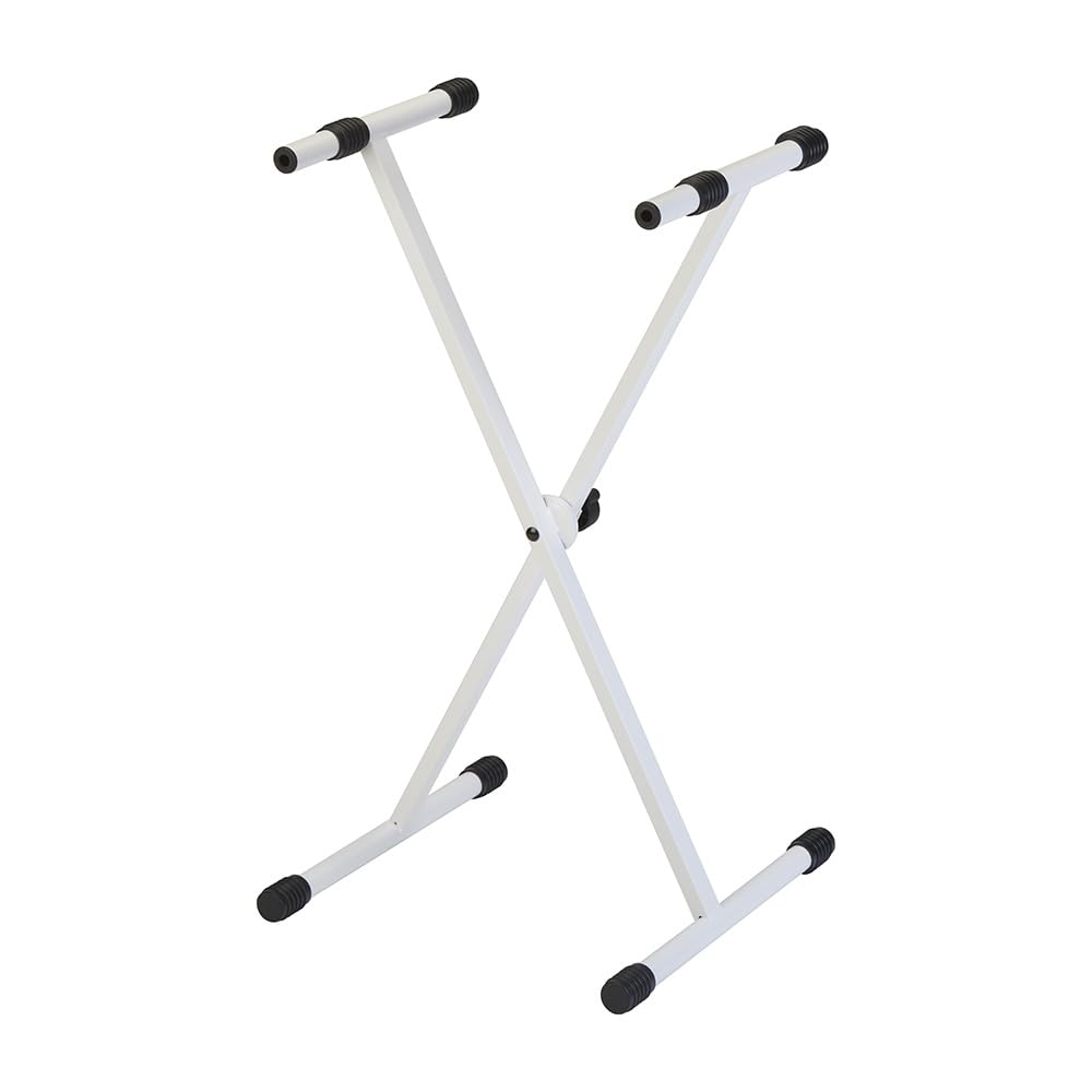 QUIK LOK - T10-WH Keyboard Stand X White, Keyboard Stand, 9 Levels Height, X Adjustable, Base Depth 46 cm, Depth of Supports 35.8 cm, White