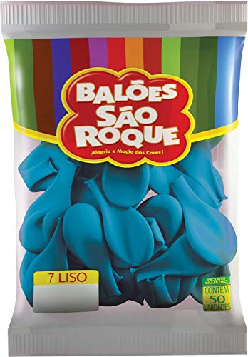 São Roque Balão Imperial N.070 Baby, Azul, 50 balões