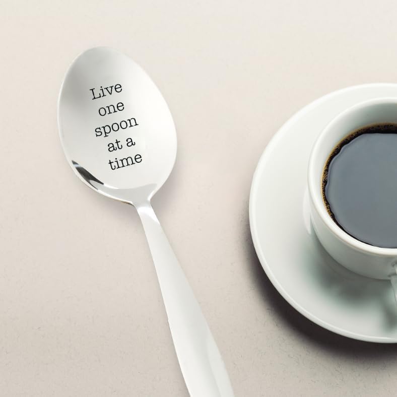 Miniatura 7 de Vive una cuchara a la vez - cuchara grabada - Regalo de cuchara - Teoría de la cuchara - enfermedad invisible - dolor crónico - cuchara rústica -