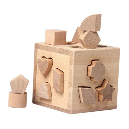 WESIEVYA 1 Juego De Caja De Rompecabezas con Forma De Juguetes para Juguetes para Rompecabezas Cubo Clasificador De Formas Juguetes Preescolares Apilables Bloques Geométricos