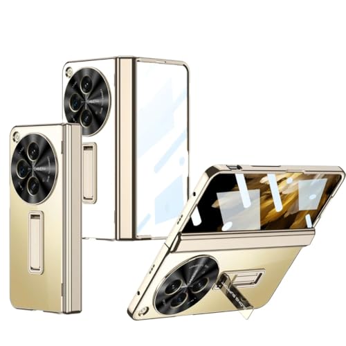 Image of MILLION CASES Thermoplastic Polyurethane Back Cover Case for Oneplus Open Shockproof Protective Opulent Clarity Magnetic Hinge Case for Men & Boys(Natural Titanium)