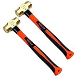 WEDO Juego de 2 Martillos de Trineo de Latón,Estándar DIN