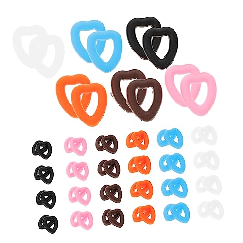 FOMIYES 30 Pairs Heart Shaped Silicone Ring Non-Slip Glasses Retainer Over Glasses Sunglasses Glasses Grips for Behind The Ear Eyeglass Temple Tip Non-Skid Glasses Retainers