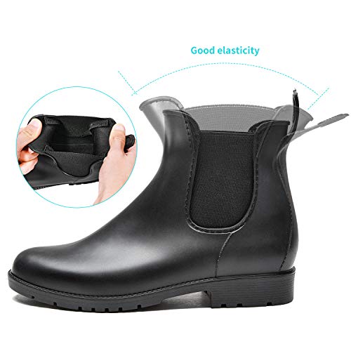 DKSUKO Snow Women's Warm Chelsea Ankle Winter Rain Boots Waterproof Chevonne Boot3