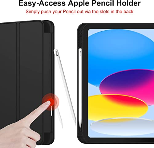 Image of ProElite Smart Case for iPad (A16) 11th /10th Generation (2025 /2022) [Auto Sleep /Wake Cover] [Left Side Pencil Holder] [Soft Flexible Case] Recoil Series - Light Blue