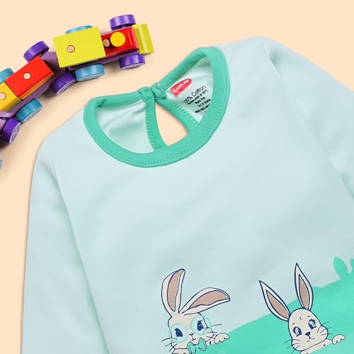 Image of LuvLap Baby Girls 100% Cotton Full Sleeve Top & Pyjama Sets, Pack Of 02