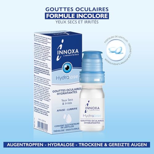 INNOXA Laboratoires - Augentropfen - Aufhellung des Augenweiß – Befeuchtet gerötete und müde Augen – Originalformel – Made in France – Ohne Konservierungsstoffe - 10 ml