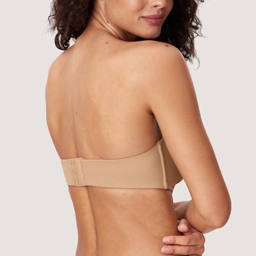 Image of DELIMIRA Women's Strapless Bra Minimizer Seamless Underwire Unlined Bandeau for Big Bust
