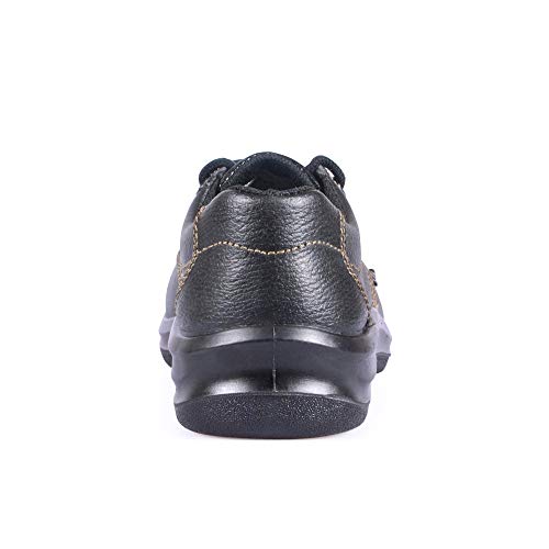 KPR Men's O010 Black Leather CSA Approved Green Triangle Comfort Oxford LACE UP Slip Resistant Safety Shoes - Image 4