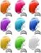 LOHO WONDERZ 9 Pieces Short Bob Hair Wigs Candy Colored Costume Cosplay Wigs Daily Party Hairpiece for Women - Bachelorette Party Decorations, Favors, Supplies