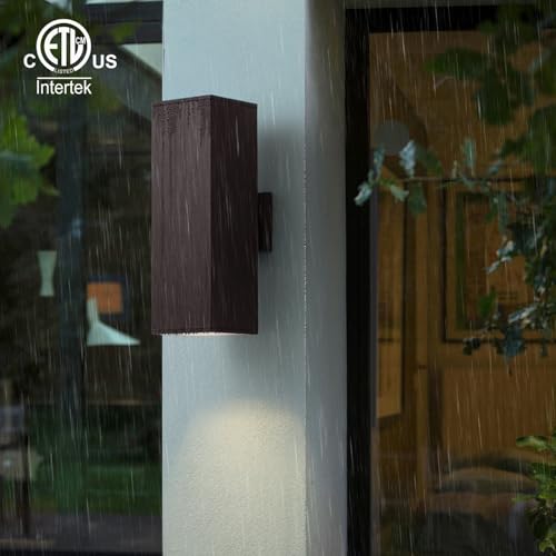 Image of mirrea 18 inch Modern Outdoor Porch Light, 2 Lights, Oil Rubbed Bronze, 2 Pack