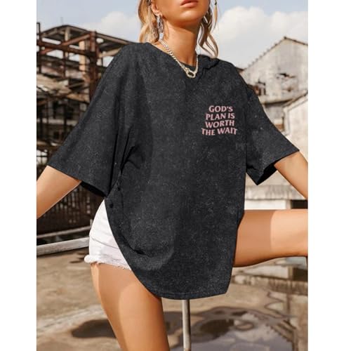 Christian Oversized Shirts for Women God Graphic Tees Shirts Bible Verse Jesus Shirt Religious Acid Wash Tshirts2