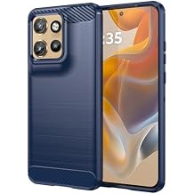 Case for Motorola Edge 50 Neo/for Moto S50/for Motorola ThinkPhone 25 XT2309-5 Carbon Fiber Case Slim TPU Case Protective Shockproof Phone Cover for Motorola Edge 50 Neo 5G Navy Blue