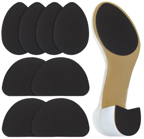 Image of 8Pcs Silicone Anti-Slip Shoe Pads: Discreet Quiet Sole Grips | Muffle Loud Heels: Self-adhesive, cut-to-fit quiet grips for dry indoor use. Budget-friendly fix for office & weddings