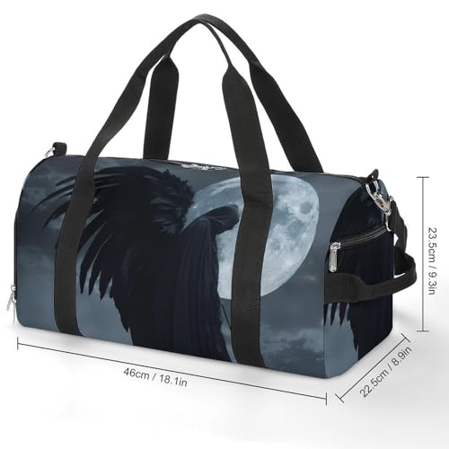 Horror Vampire Devil Grim Reaper Gym Bag for Women Men Lightweight Duffel Bag Travel Tote Bag Sports Bag with Shoulder Strap2
